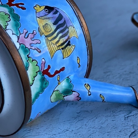 Mini Teapot with Painted Fish - Picture 7 of 7